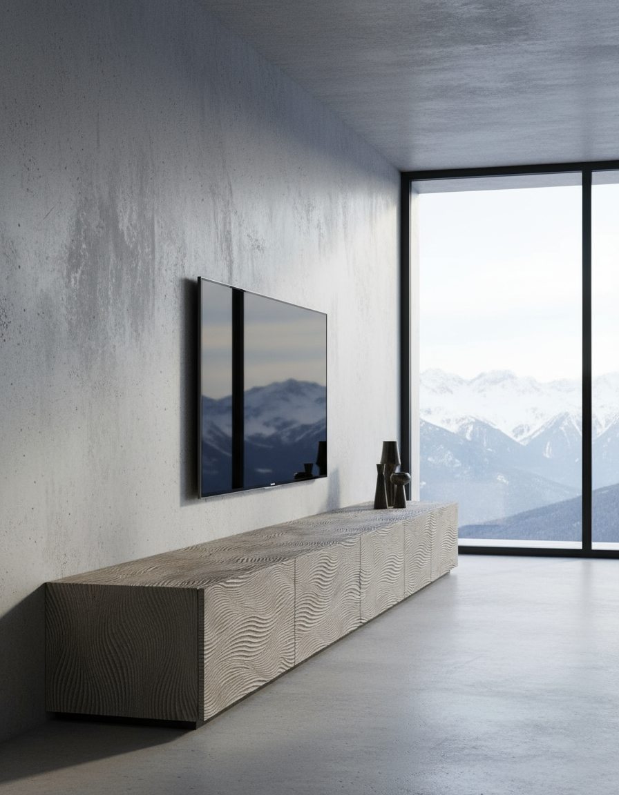 Oberfläche am Möbel visualisiert